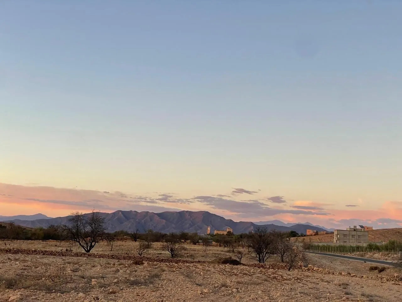 Mountain landscape in southern Morocco at the edge of the Anti-Atlas